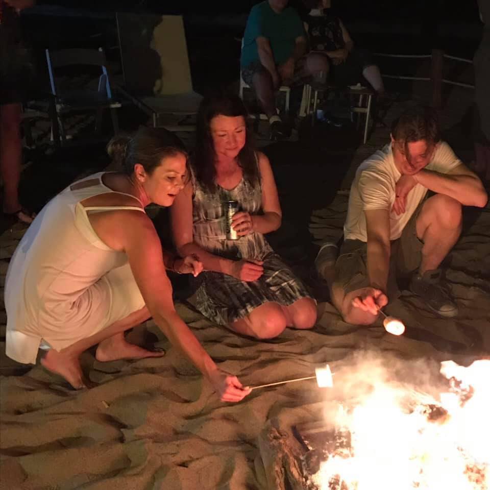 Roasting Marshmellows on the Beach