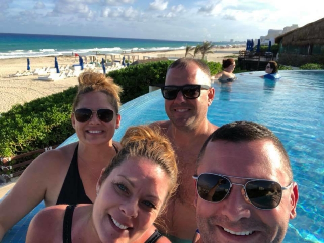 Chris and friends at Live Aqua Cancun